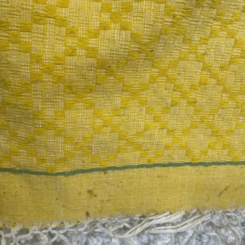 Vtg Mexican Fabric Tablecloth Hang & 48x48